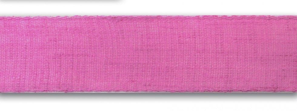Minerva Rose Pink 40mm Natural Ribbon (Value Roll) for Dressmaking - per 15 metre roll