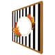 image 1 of Blach stripes, autumn leaves (Picture Frame) Brown | Oak | XS