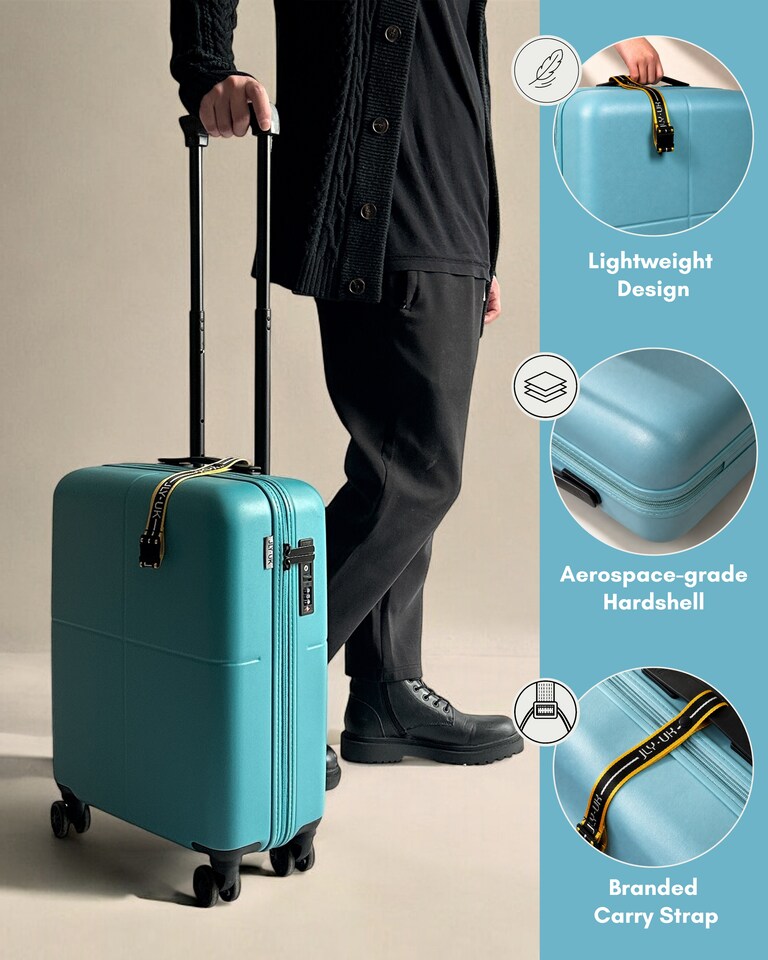 image 1 of Premium 100% Makrolon PC 2 PCS Suitcase Set | Vanity + Cabin Luggage