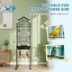 image 10 of PawHut Bird Cage Budgie Cage with Stand Slide Tray Handle for Finch Canary 43 x 32.5 x 163cm Black