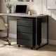 image 7 of HOMCOM Mobile Vertical Filing Cabinet with 4 Drawers for Home Office, Black