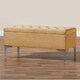 image 1 of Modena Storage Ottoman Bench, Ottoman Footstool with Legs, 90cm Plush Velvet Upholstered End of Bed Bench, Mink