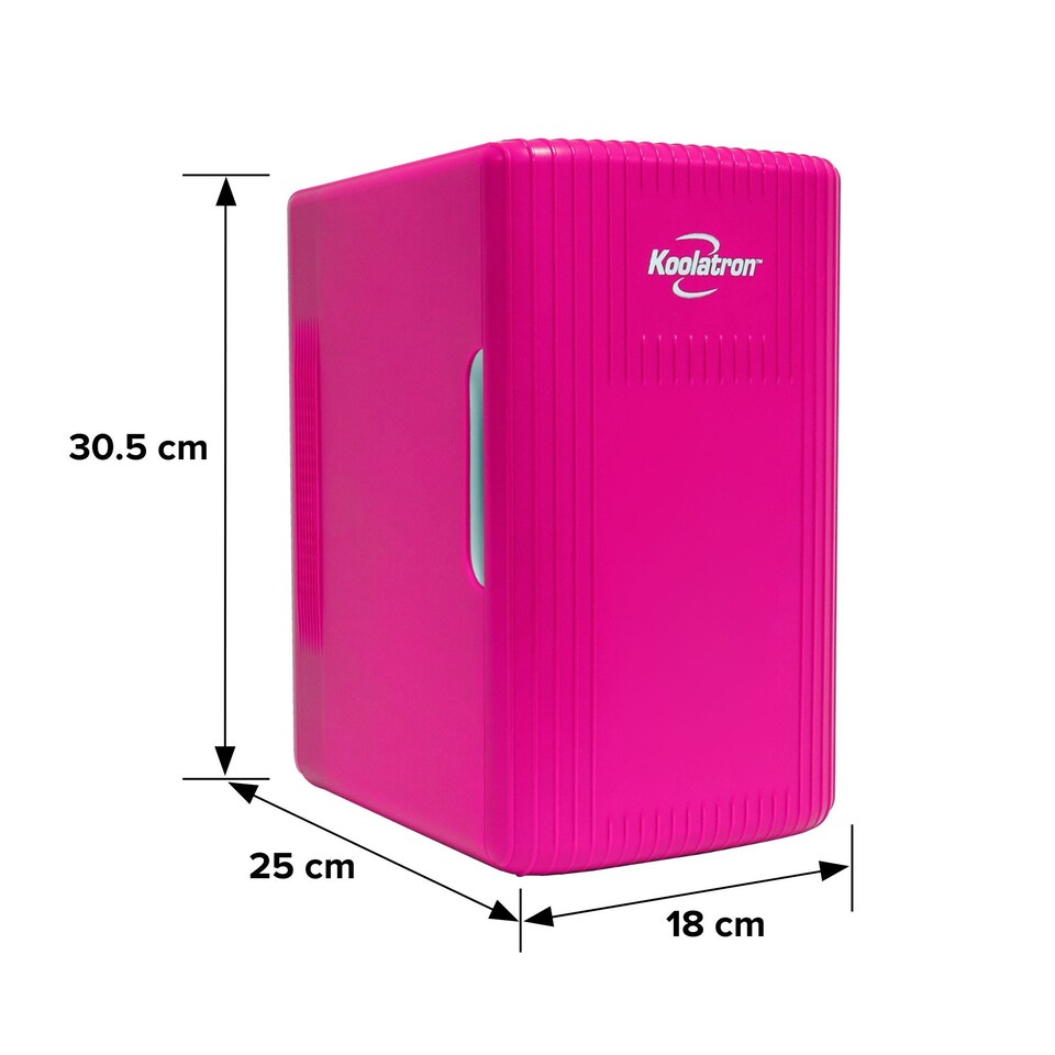 image 1 of Koolatron 6L/8 Can Portable Mini Fridge | AC/DC Cooler & Warmer | Pink