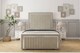 image 1 of Sloomy Boston Chrome Cream Plush Bed Frame With Mattress With 50" Upholstered Headboard 5' King
