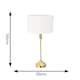 image 4 of ValueLights Maggie Gold Candlestick Table Lamp White Shade & Bulb | Gold