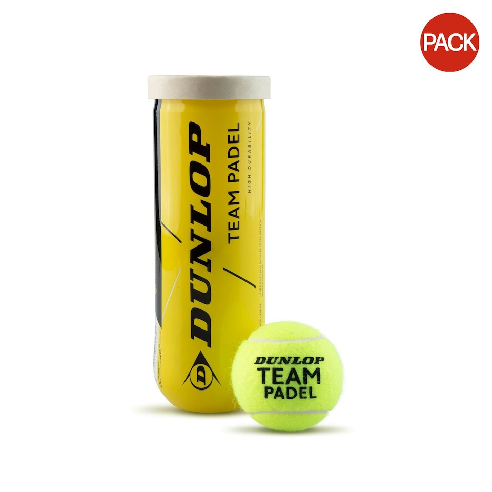 image 1 of Dunlop Padel Ball (Pack of 3) - Yellow - One Size
