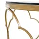 image 5 of HOMCOM Nesting Tables Set of 2, Modern Stacking Side End Table with Tempered Glass Top, Metal Frame for Living Room Bedroom Office, Gold Tone
