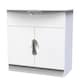image 4 of Holborn 1 Drawer 2 Door Sideboard in White Gloss & White Matt (Ready Assembled) | White | White Gloss & White Matt