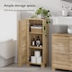 image 3 of VonHaus Chester Bathroom Storage Cabinet in Oak Effect