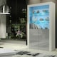 image 4 of Display Cabinet 100cm Grey Gloss Doors White Matt Body Free LED | White | Grey