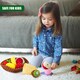 image 3 of The Magic Toy Shop Fabric Fruit Basket Toy Set Role Play Educational Toys for Toddlers