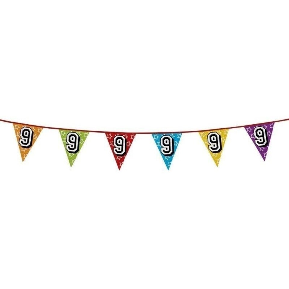 Boland Bunting 9th Birthday Banner - Multicoloured - One Size
