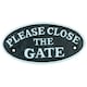 image 1 of Please Close The Gate Black Cast Iron Sign Plaque Door Wall House Home Yard