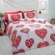 image 1 of Scandi Heart BC Duvet Cover Set with Pillowcase Red | Super King