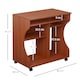 image 7 of HOMCOM Computer Table Study Desk with Sliding Keyboard Tray, Cherry Wood