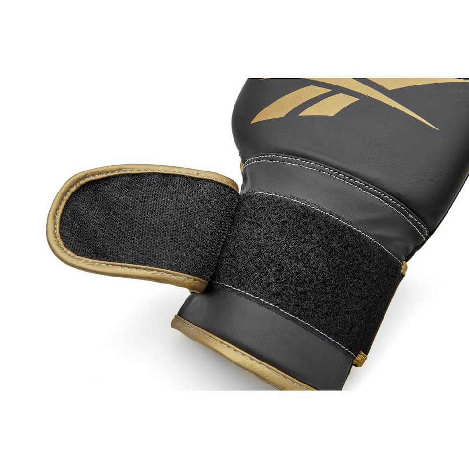 image 1 of Reebok Boxing Gloves 12oz Gold/Black, Synthetic Leather | Black | Gold/Black | 12oz