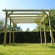 image 3 of Garden Pergola 6 Posts - Wood - L480 x W660 x H270 cm - Light Green