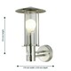image 6 of First Choice Lighting Set of 2 Treviso Brushed Stainless Steel Motion Sensor Outdoor Security Lights Silver | Clear