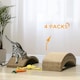 image 3 of PawHut 4 Piece Set Cat Scratching Board for Cat Treadmill, Kitten, Brown