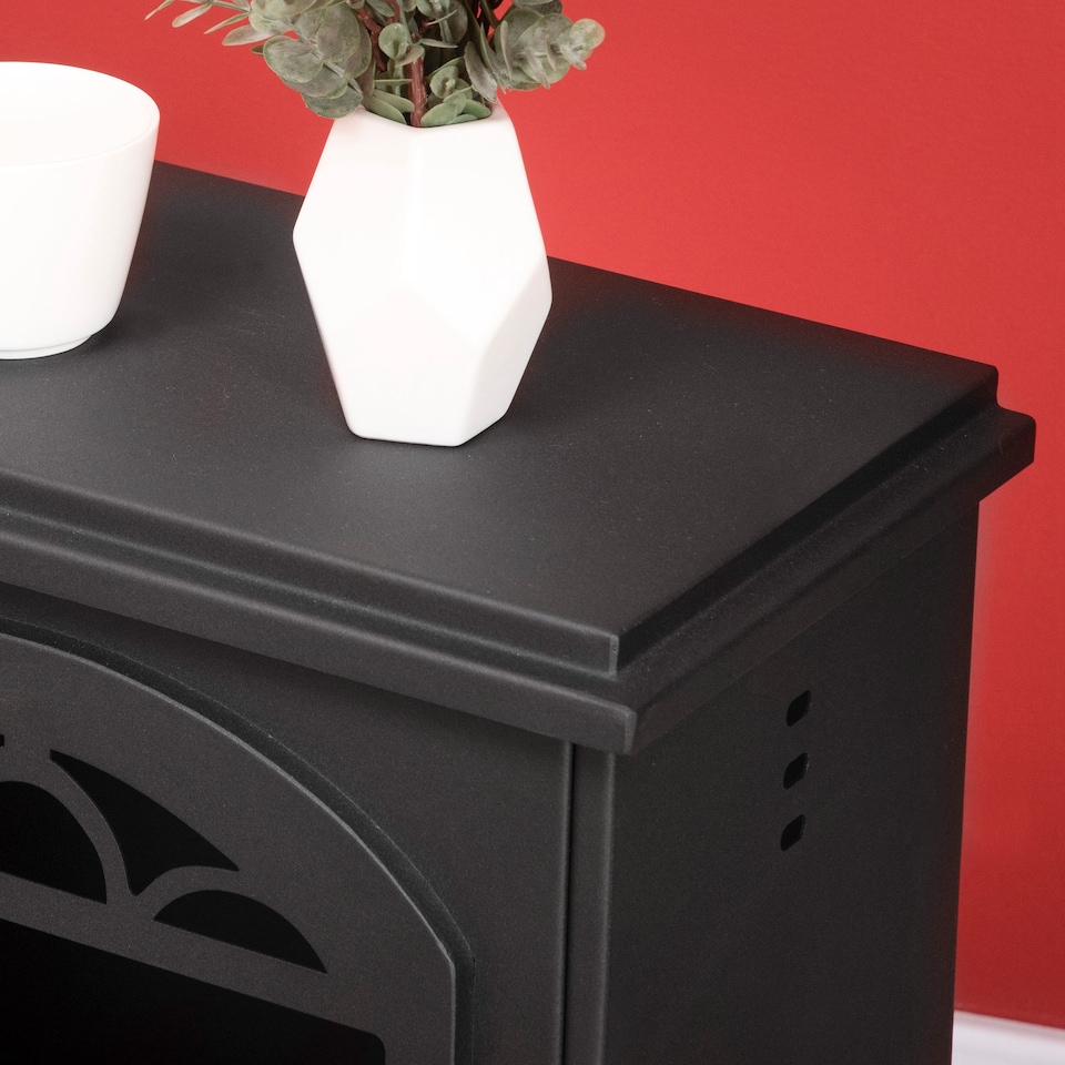 image 1 of HOMCOM Free Standing Bio Ethanol Fireplace Heater with 0.9L Tank, Black