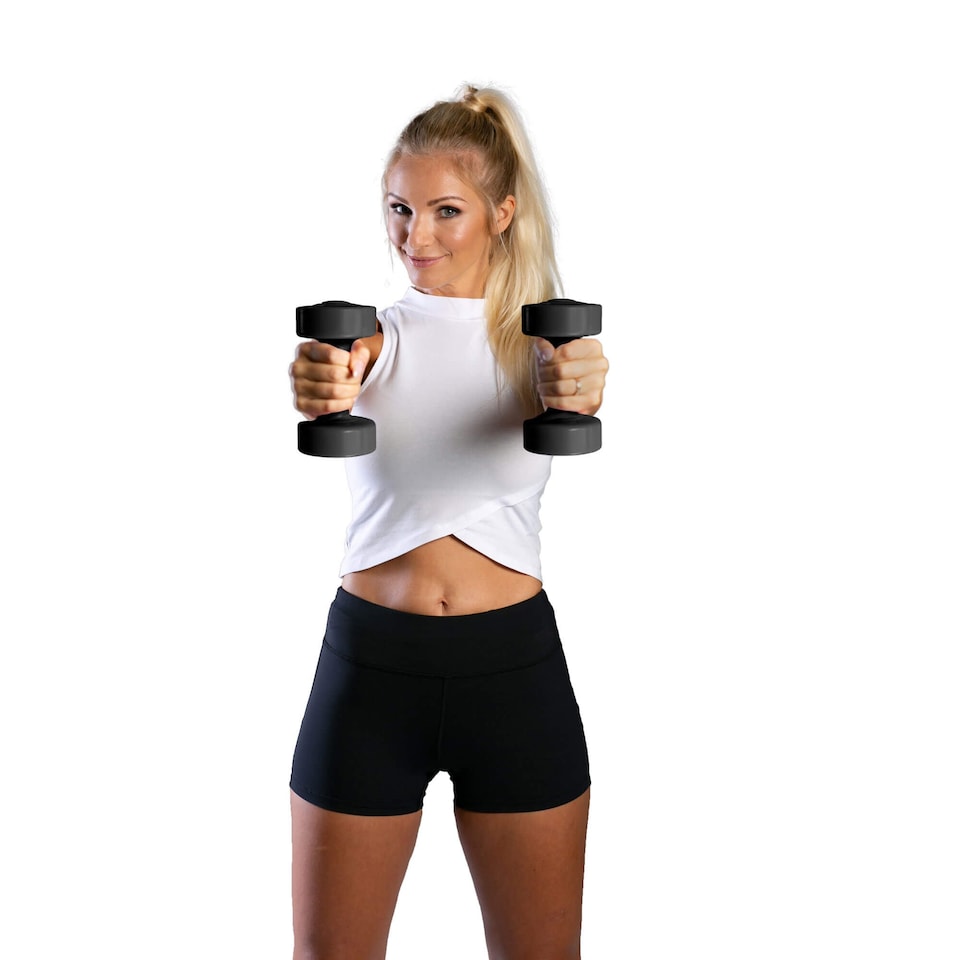 image 1 of Azure 12kg Dumbbell Set with Stand