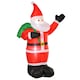 image 1 of HOMCOM 8ft Lighted Christmas Inflatable Santa Claus Gift Bag Yard Decoration