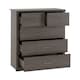 image 2 of Lisbon 3+2 Drawer Chest - L40 x W80.5 x H114 cm - Black Wood Grain