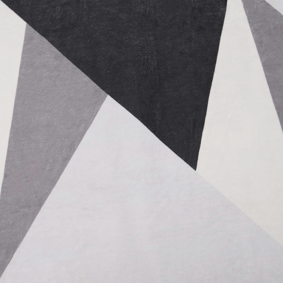 image 1 of OHS Geometric Print Washable Indoor Carpet Floor Rug Runner, 66x200cm - Grey