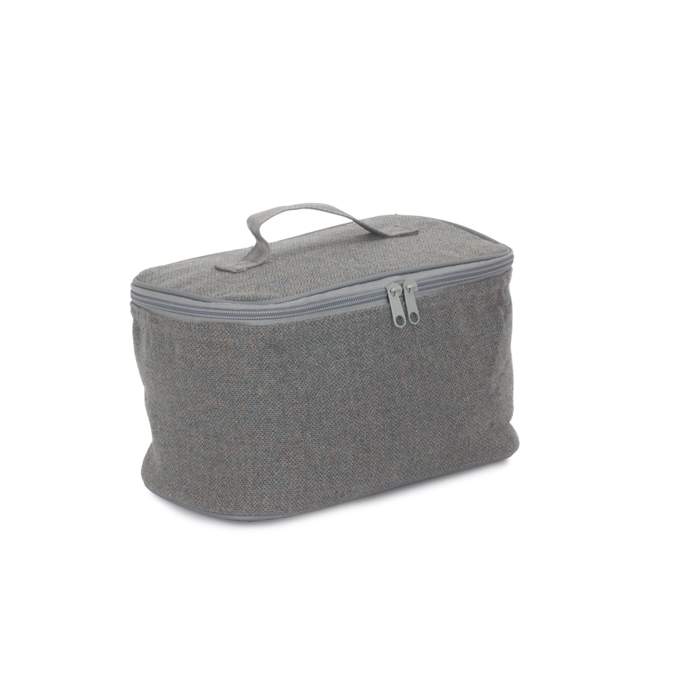 image 1 of Grey Tweed Cooler Picnic Bag