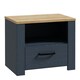image 1 of Bohol 1 Drawer Bedside I n Navy Oak