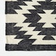 image 3 of Homescapes Zurich Handwoven Black and White Cotton Geometric Kilim Rug - 160 x 230 cm Black | 160 x 230 cm