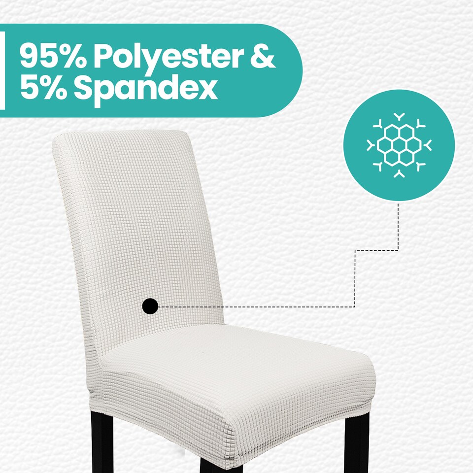 image 1 of Velvet Stretch Chair Covers, Spandex Dining Chair Slipcovers