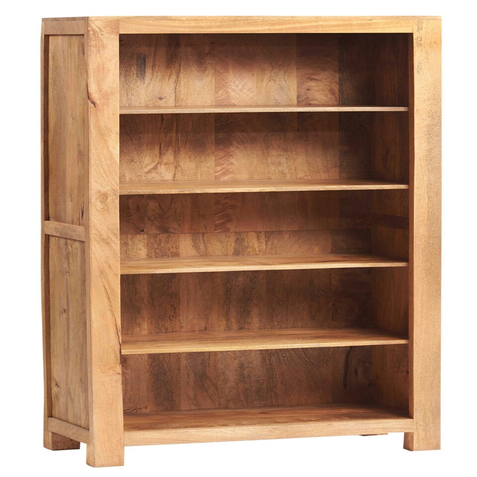 Poko Light Mango Large Open Bookcase Brown