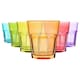 image 1 of Rink Drink 305ml Coloured Water Glasses - 6 Colours - Drinking Glasses Tumblers Stackable Glasses Dishwasher Safe Clear