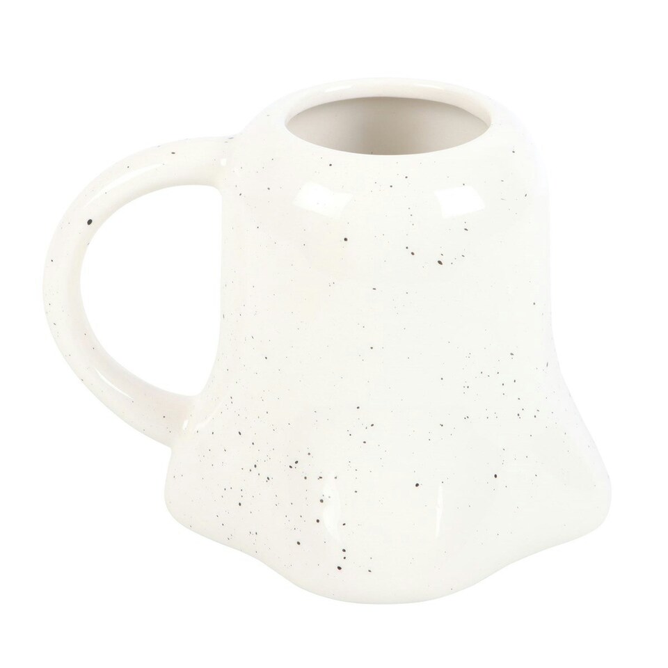 image 1 of Something Different Peekaboo Ghost Novelty Mug - White/Orange - One Size