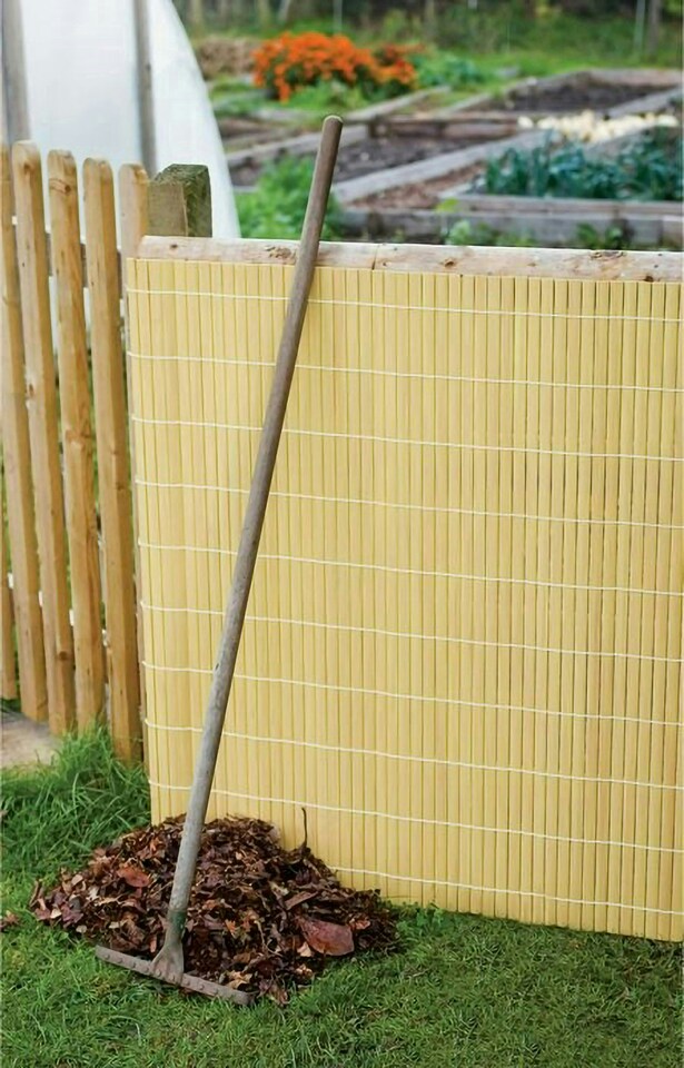 image 1 of Primrose Split Bamboo Privacy Artificial Garden Fence Screening Roll 4m x 2m
