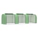 image 1 of Outsunny Tunnel Greenhouse Steel Frame for Garden w/ Zipper Doors