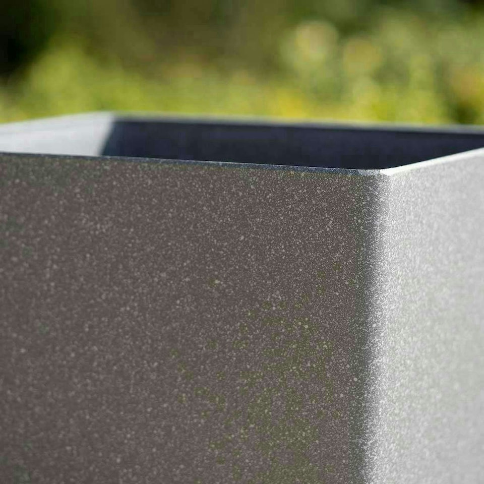 image 1 of Primrose Garden Cube Square Flower Pot Recycled Planter Grey 43 x 43 x 43 cm