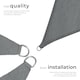 image 3 of Shade Sail - triangular with UV protection 50, water-repellent, grey | Grey | grey | 4 x 4 x 4 m | 1