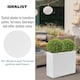 image 6 of Narrow Light Concrete White Trough Planter H50.5 L60 W30 cm, 91 ltrs Cap.