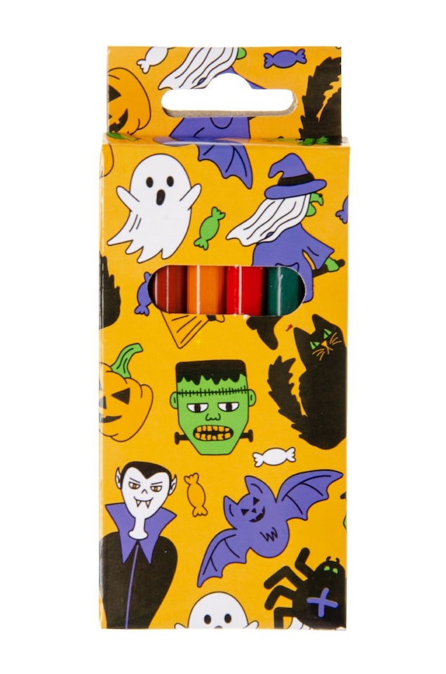 image 1 of 12 Packs of 6 Pieces Halloween Colored Pencils 9cm