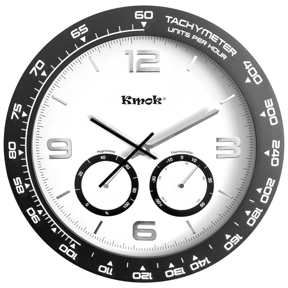 image 1 of Kmok 40 cm Indoor Silent Wall Clock