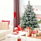 image 6 of COSTWAY 4.5FT Artificial Christmas Tree Flocked Xmas Tree Green | One Size