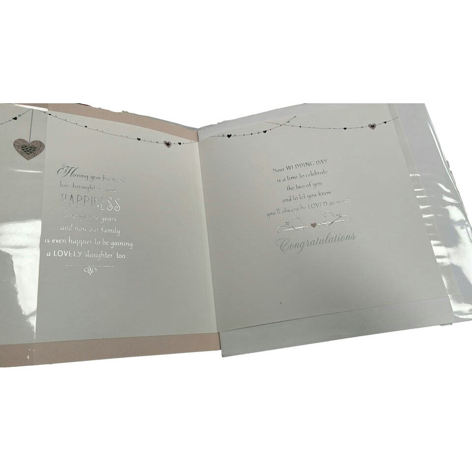 image 1 of Son and Daughter in law Wedding Congratulations Card