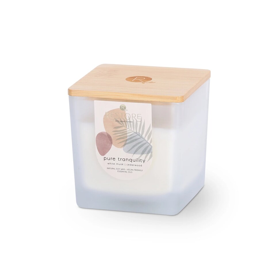 image 1 of Large Soy Wax Candle - Pure Tranquility | White