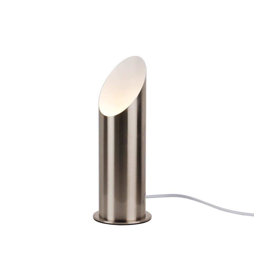 image 1 of Satin Nickel Tubular Floor Uplight | Silver | White | Medium | 1