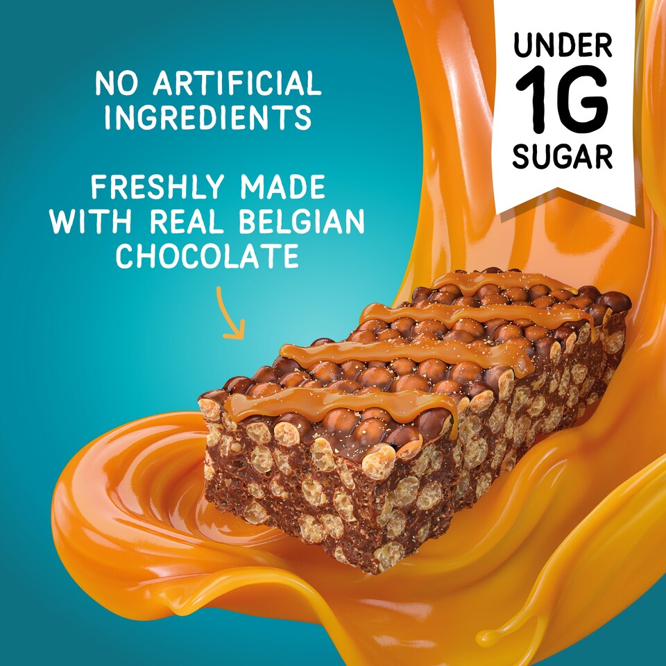 image 1 of Fitbakes Salted Caramel Low-Sugar Crunch Mini Bars, 12 x 19g