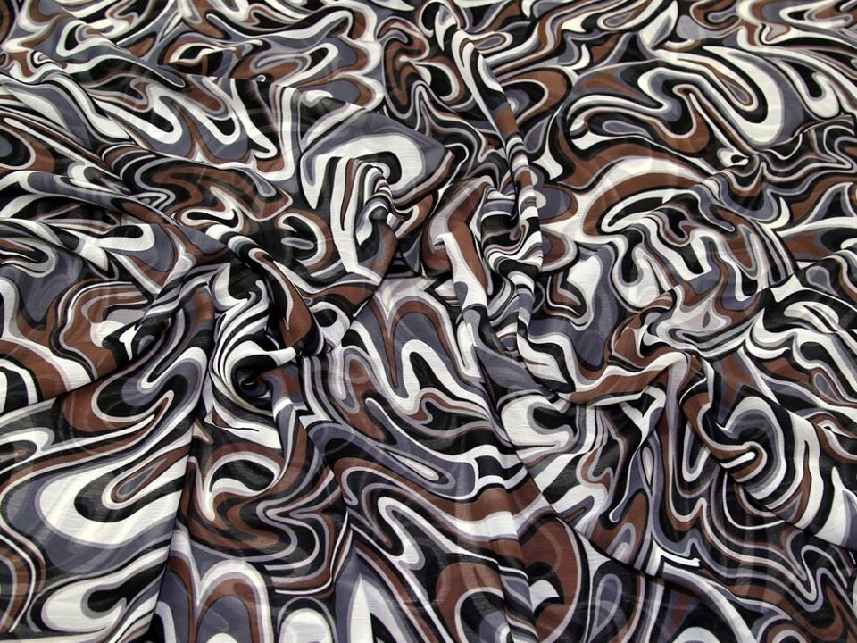 Grey Crinkle Sheer Chiffon Fabric for Dressmaking, 144cm / 56" Wide - per metre