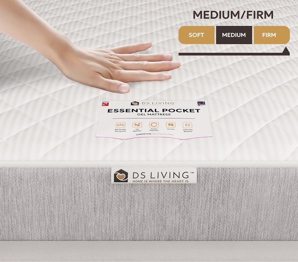 image 1 of Imperial Hybrid Pocket Gel Essentials Mattress | Grey