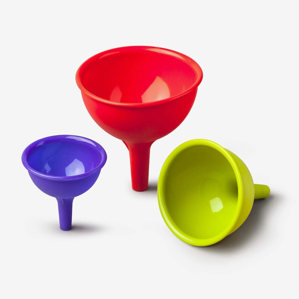 image 1 of Silicone Funnels, Set of 3